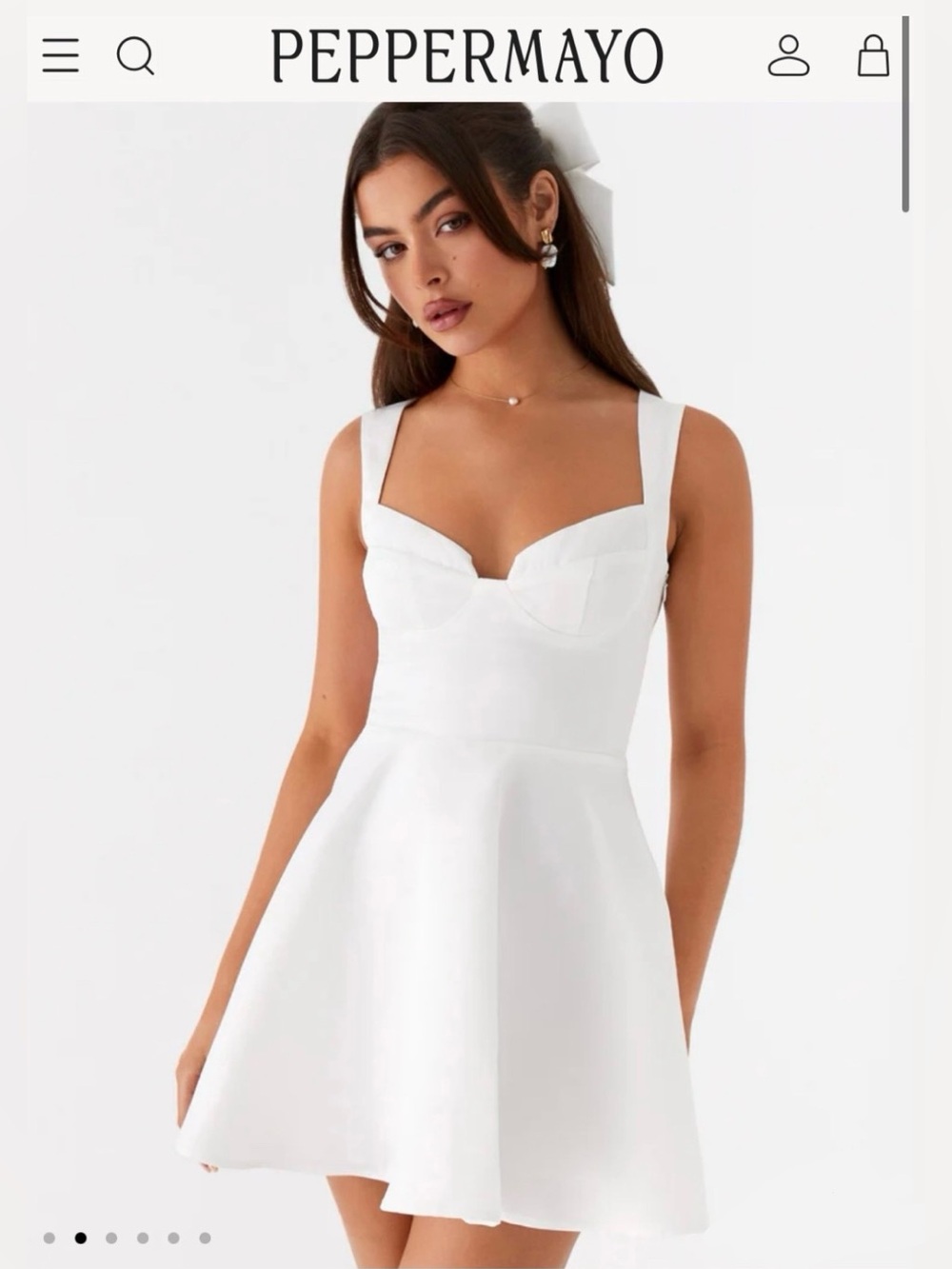 PEPPERMAYO White Dress Size S